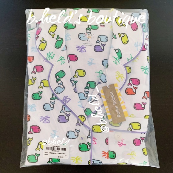 Roller Rabbit Moby Paradise Polo Pajamas in Multi Size X-Small XS Brand New NWT - Picture 15 of 16